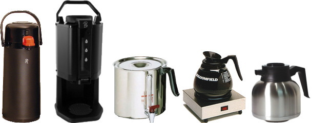 Coffee dispensers and carafes