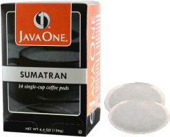 Coffee pods from Melitta, JavaOne, Baronet, Senseo, Higgins and Burke