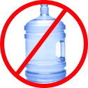 No more heavy bottles! Try our Bottleless coolers