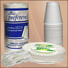 Paper and plastic products