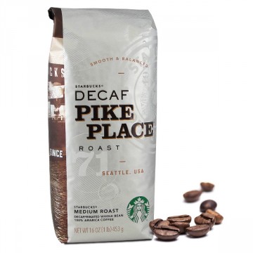 Starbucks Whole Bean DECAF Pike Place  - Case