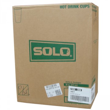 Solo 16oz Paper Hot Cups (316W-2050) - 1000ct