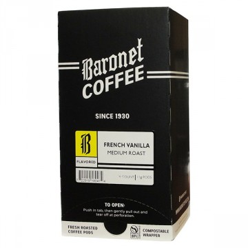 Baronet Compostable French Vanilla Pods - 16 ct