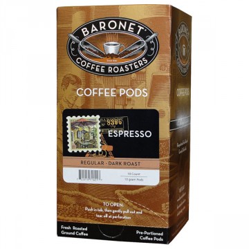 Baronet Espresso Dark Roast Pods 18ct