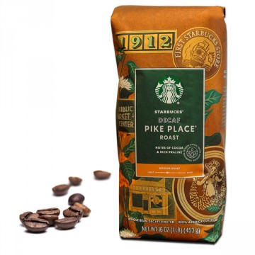 Starbucks Whole Bean DECAF Pike Place  - Case