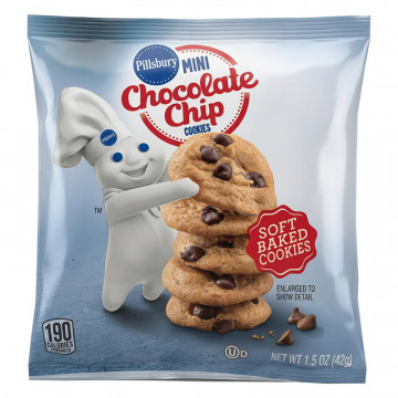 Pillsbury Soft Baked Mini Chocolate Chip Cookies 28ct case