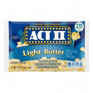 Act II Light Butter Microwave Popcorn - 36ct case