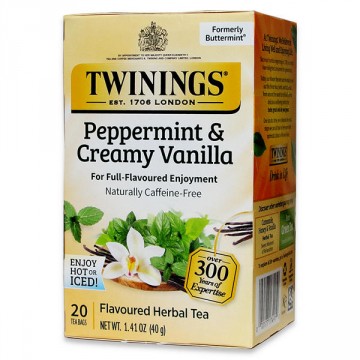 Twinings Peppermint & Creamy Vanilla Herbal Tea - 20ct