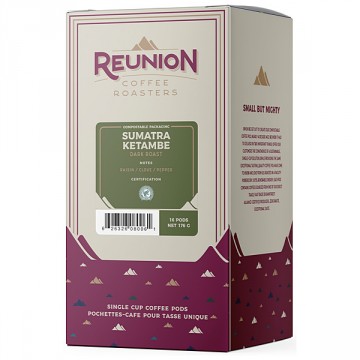 Reunion Island Sumatra Ketambe Coffee Pods 16ct