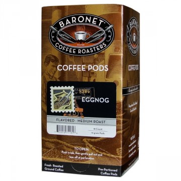 Baronet Eggnog Flavored Coffee Pods 18ct