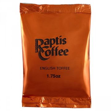 Raptis English Toffee Flavored Coffee - 24ct Case