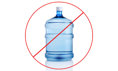 No more heavy bottles Eliminate the 5 gallon water bottle