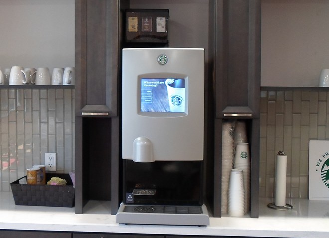 Starbucks I Cup brewer installation